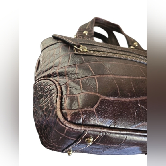 Dooney & Bourke Chocolate Croc-Embossed Medium Tote - Picture 7 of 16